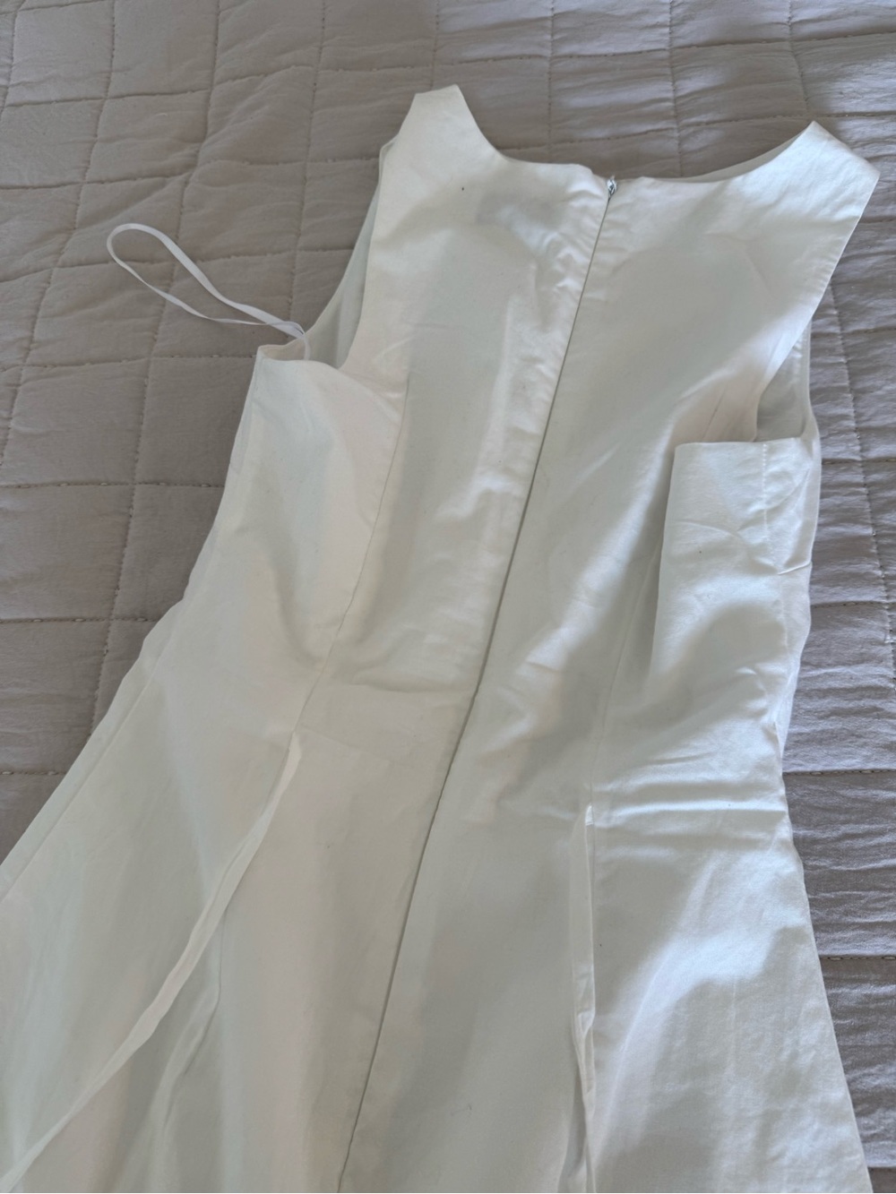 Princess Polly White Sleeveless Mini Dress with Back Tie - Picture 6 of 6